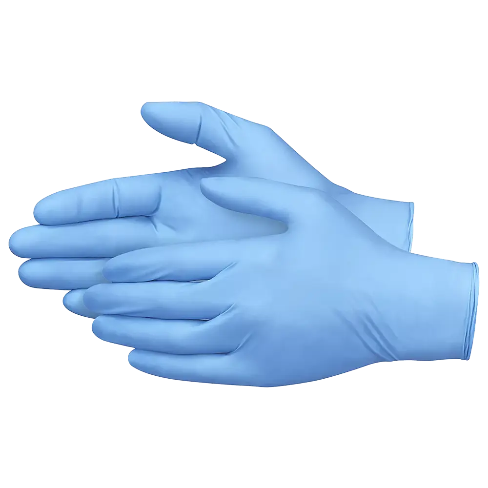 Blue Nitrile Safety Gloves